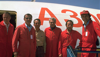 A300FF First flight crew