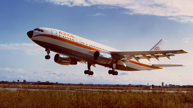 A300FF First flight take-off