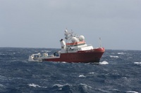 Fugro Equator operating in the search area in the southern Indian Ocean. Source_ ATSB, photo by Justin Baulch.mw1920